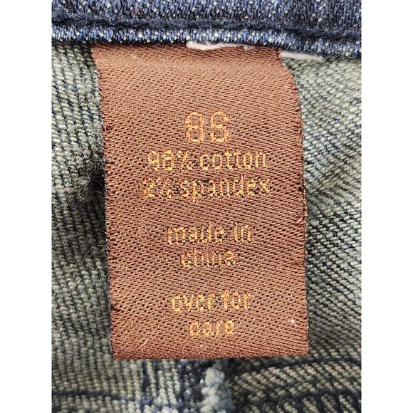 The Limited Mid Rise Flare Leg Denim Jean Size 8S SHORT Blue Stretch Bootcut Y2K - Picture 8 of 16